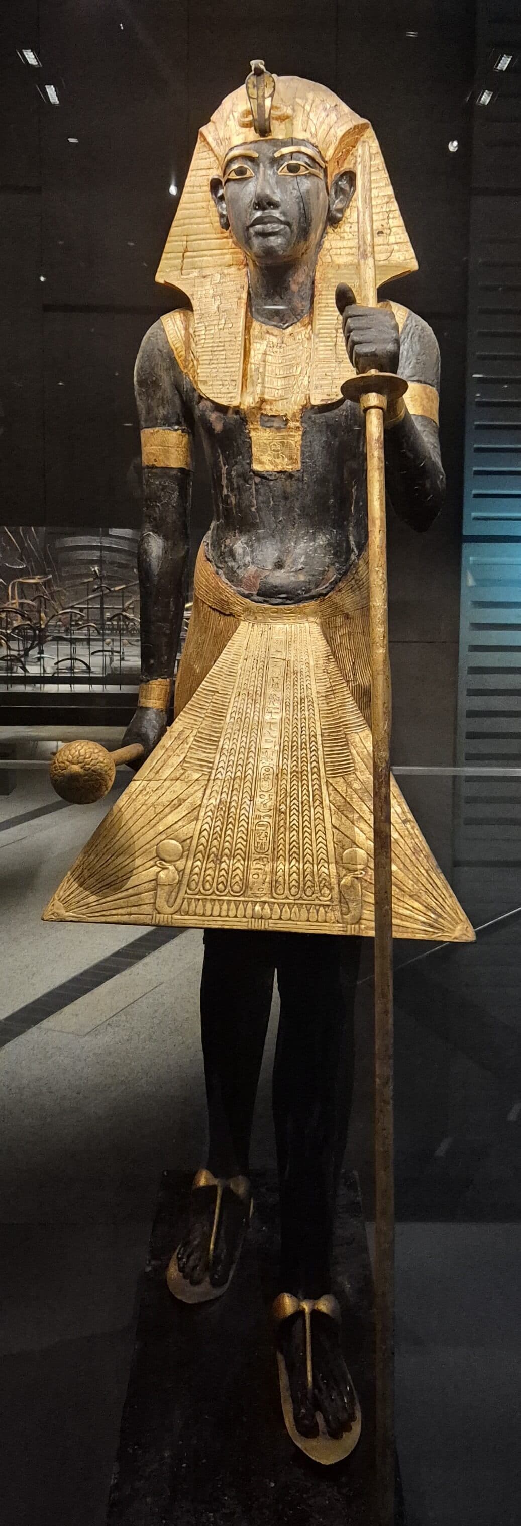 Guardian Statue with Nemes Headcloth & Guardian Statue with Khat Headdress